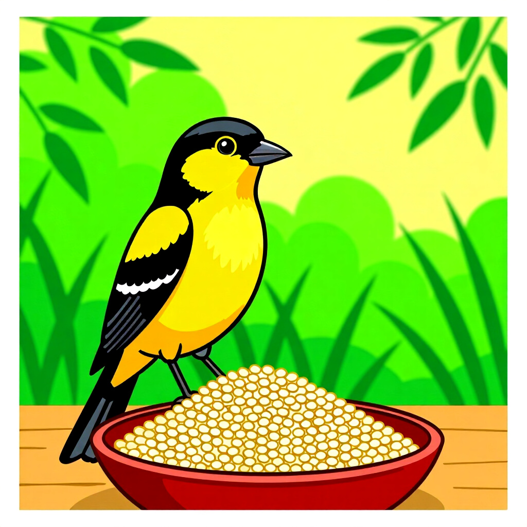 AI generated image: picture about bird care. picture style: comic introduction homemade millet spray, high quality, deta