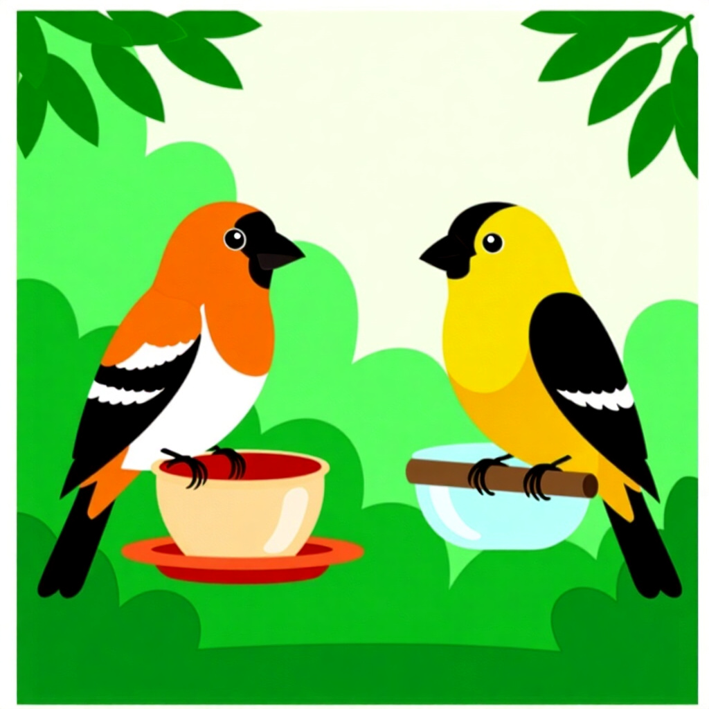AI generated image: picture about bird care. picture style: comic choose between indoor s m, high quality, detailed