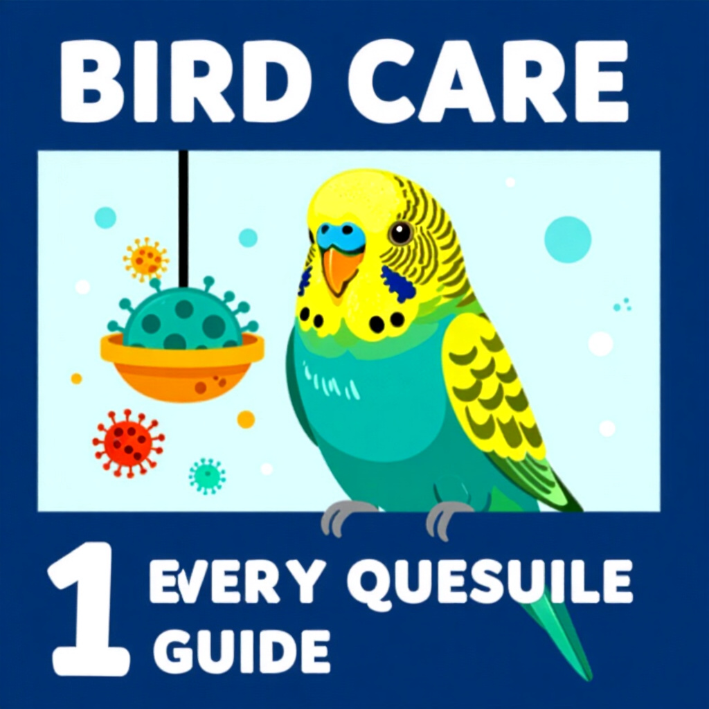 AI generated budgie: picture about bird care. picture style: comic budgie owner introduction every should practical guide