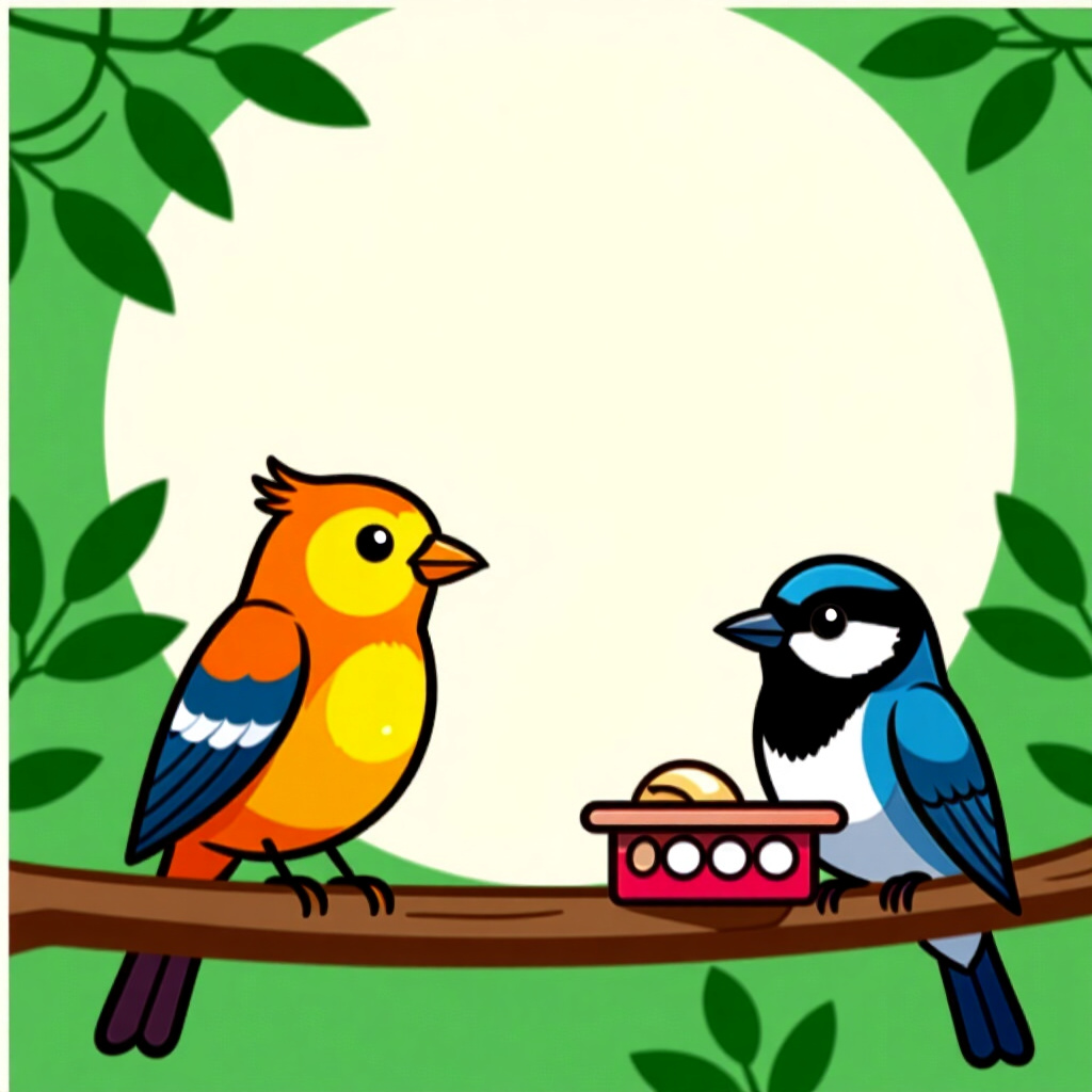AI generated image: picture about bird care. picture style: comic introduction reluctant responsive troubleshooting, hig