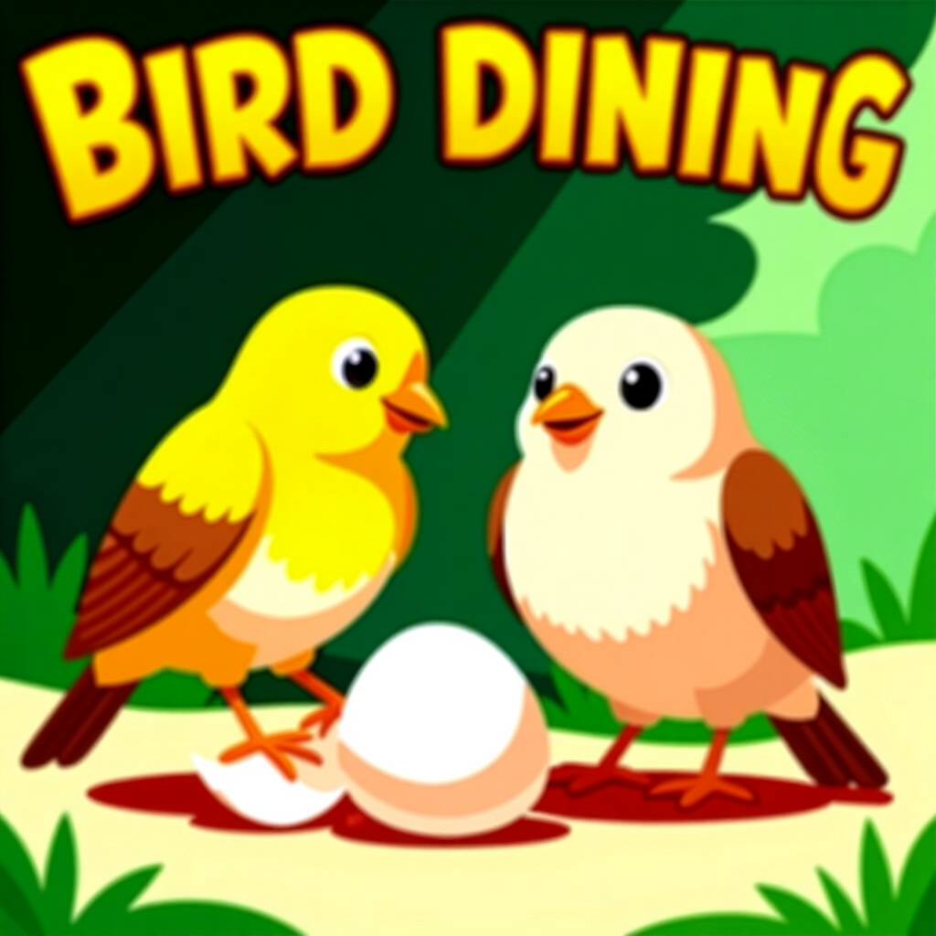 AI generated image: picture about bird care. picture style: comic eggbinding big deal preventing eggbinding female, high
