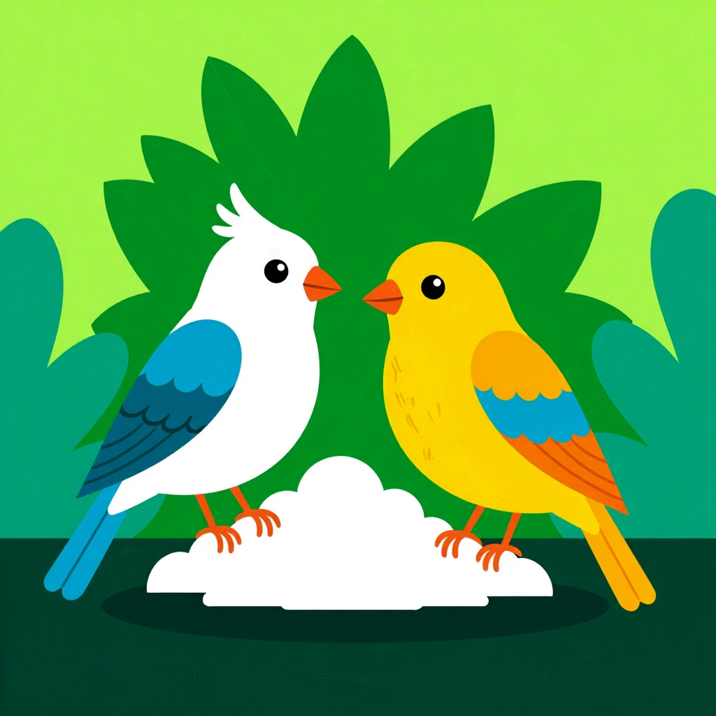AI generated image: picture about bird care. picture style: comic creative ways use s m, high quality, detailed