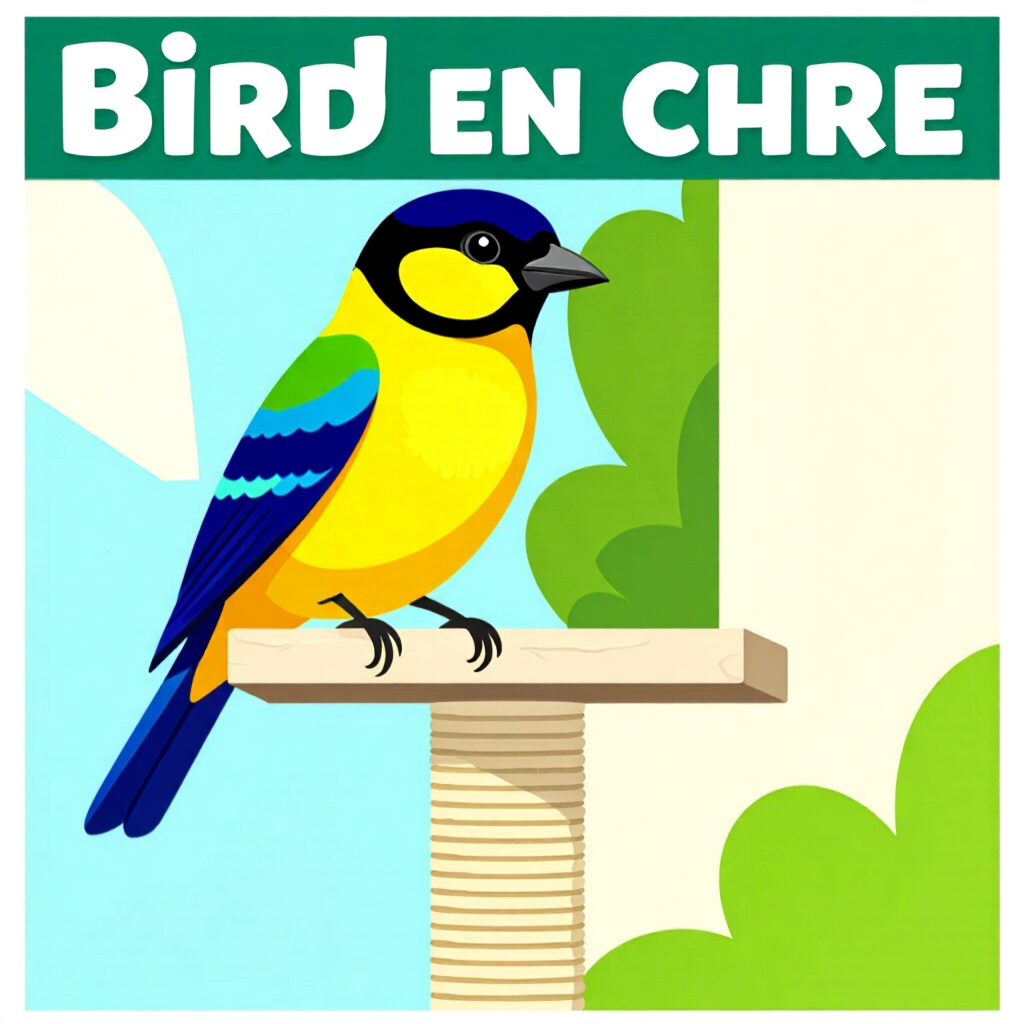 AI generated bird: picture about bird care. picture style: comic bird pets perch stability matters testing perch stabil